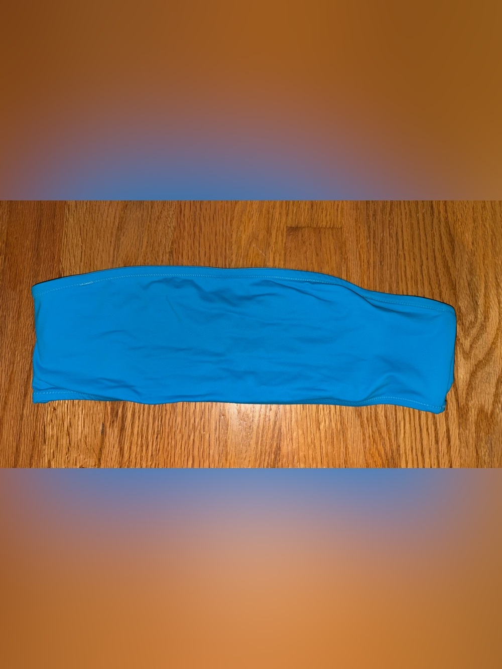 SKIMS Blue Strapless Bikini Top
